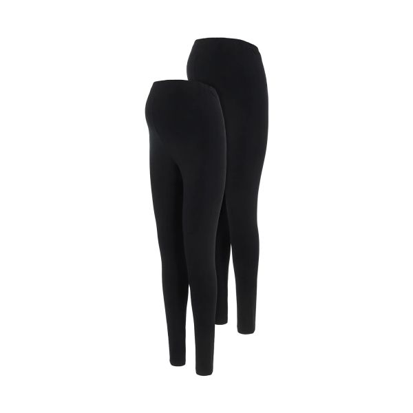 MAMA.LICIOUS Zwangerschapslegging - Emma - 2-Pack - Maat M - Zwart MAMA.LICIOUS Zwangerschapslegging - Emma - 2-Pack - Maat M - Zwart