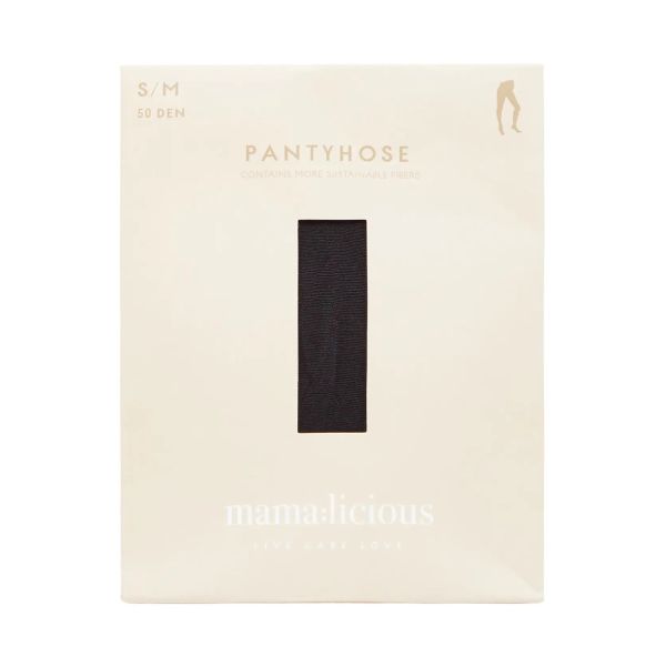 MAMA.LICIOUS Zwangerschapspanty - Sabine - 50 Denier - 2-Pack - Maat M/L - Zwart