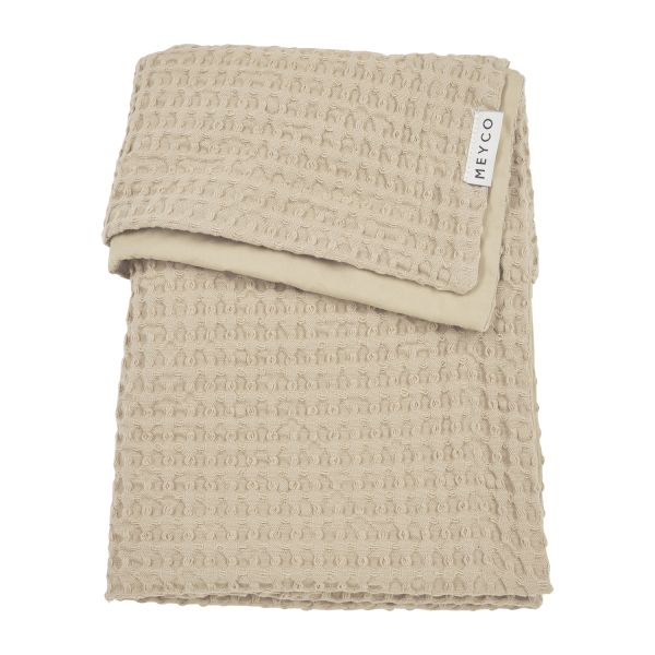 Meyco Wiegdeken Waffle Cotton Sand 75 x 100 cm Meyco Wiegdeken Waffle Cotton Sand 75 x 100 cm