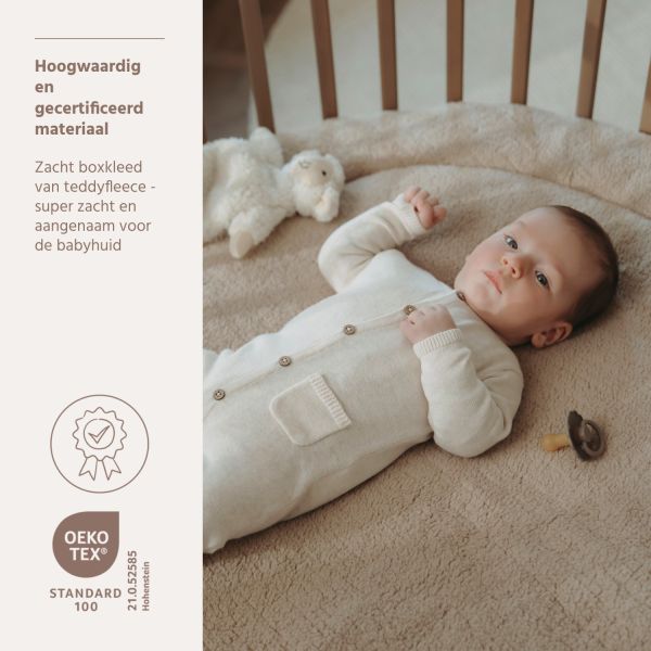 Meyco Teddy Boxkleed - ⌀95cm - Sand Meyco Teddy Boxkleed - ⌀95cm - Sand