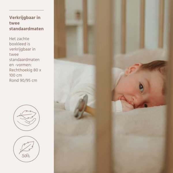 Meyco Teddy Boxkleed - ⌀95cm - Sand Meyco Teddy Boxkleed - ⌀95cm - Sand