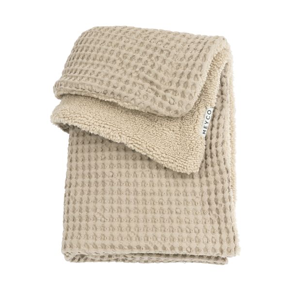Meyco Wiegdeken Wafel Teddy Sand 75 x 100 cm


