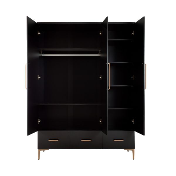 TWF Ledikant 60 x 120 - Commode XL 3 Laden 1 Deur - Hanglegkast XL 3 Deuren 2 Lade Modena Metaal