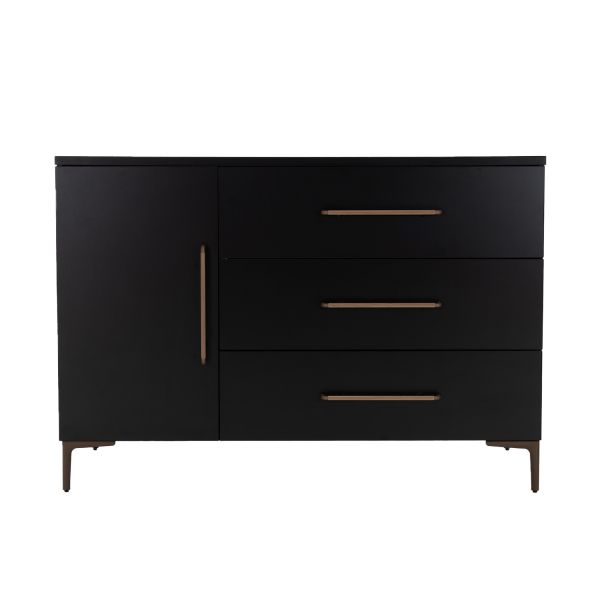 TWF Meegroeibed - Commode XL 3 Laden 1 Deur - Hanglegkast XL 3 Deuren 2 Lade Modena Metaal