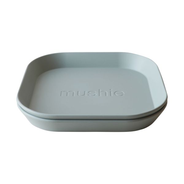 Mushie Square Bord - 2 Stuks - Sage