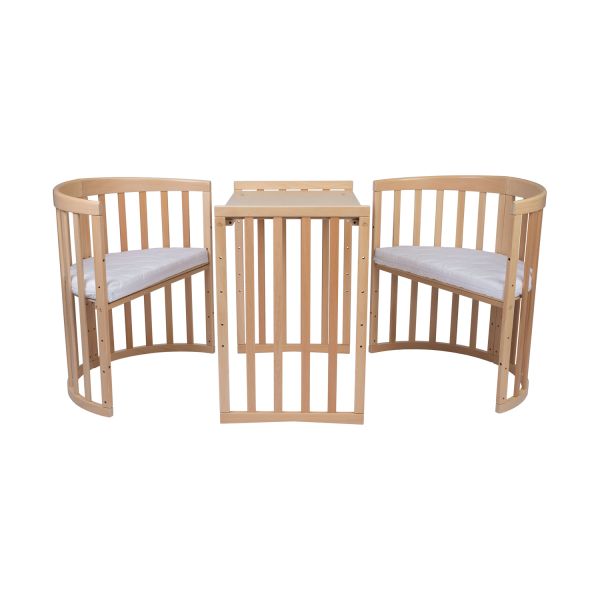 Waldin Oval Combibed 7‑in‑1 - Natural inclusief matras Waldin Oval Combibed 7‑in‑1 - Natural inclusief matras