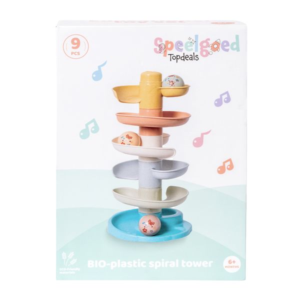 Speelgoedtopdeals Spiraaltoren 5 Delen 3 Muziekballen - Bioplastic