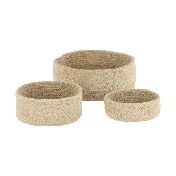 Puck Manden Set van 3 Natural Puck Manden Set van 3 Natural