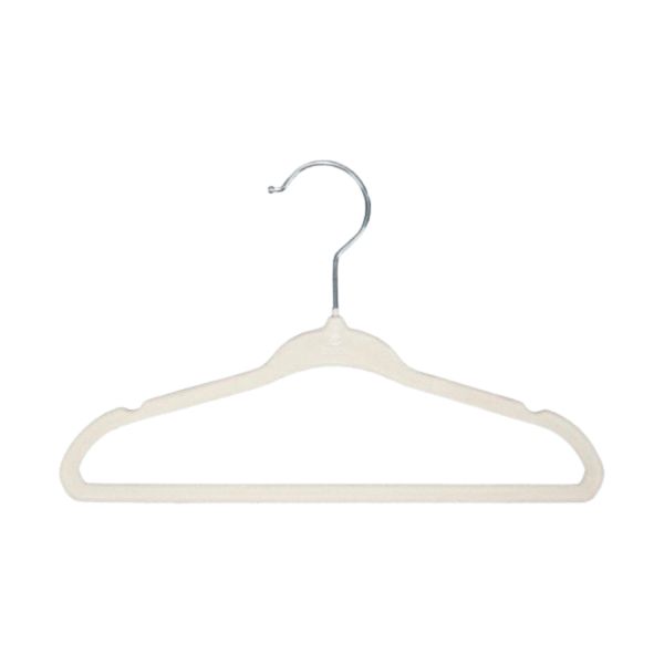 Puck Kledinghanger - 48 stuks - Velours Ecru