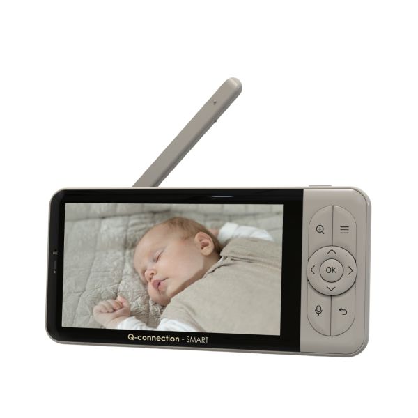 Qute Beeldbabyfoon Q-Connection Smart WIFI 2-IN-1 5HD - Zand - Limited Edition Qute Beeldbabyfoon Q-Connection Smart WIFI 2-IN-1 5HD - Zand - Limited Edition