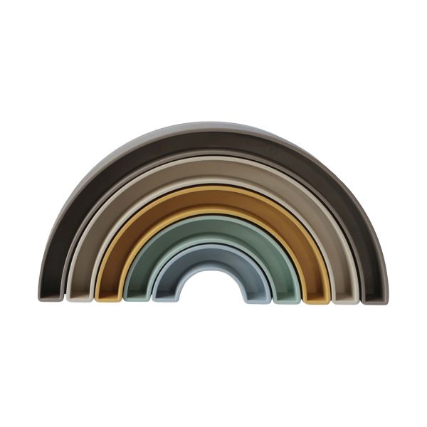 Mushie Stacker Toy Rainbow Hillside