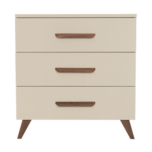 TWF Ledikant 60 x 120 - Commode 3 Laden - Hanglegkast 2 Deuren 1 Lade Salerno Walnoot TWF Ledikant 60 x 120 - Commode 3 Laden - Hanglegkast 2 Deuren 1 Lade Salerno Walnoot
