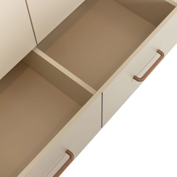 TWF Meegroeibed - Commode 3 Laden - Hanglegkast XL 3 Deuren 2 Lades Salerno Metaal TWF Meegroeibed - Commode 3 Laden - Hanglegkast XL 3 Deuren 2 Lades Salerno Metaal