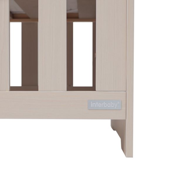 Interbaby Ledikant 70 x 140 - Commode - Hanglegkast Sandstone Interbaby Ledikant 70 x 140 - Commode - Hanglegkast Sandstone