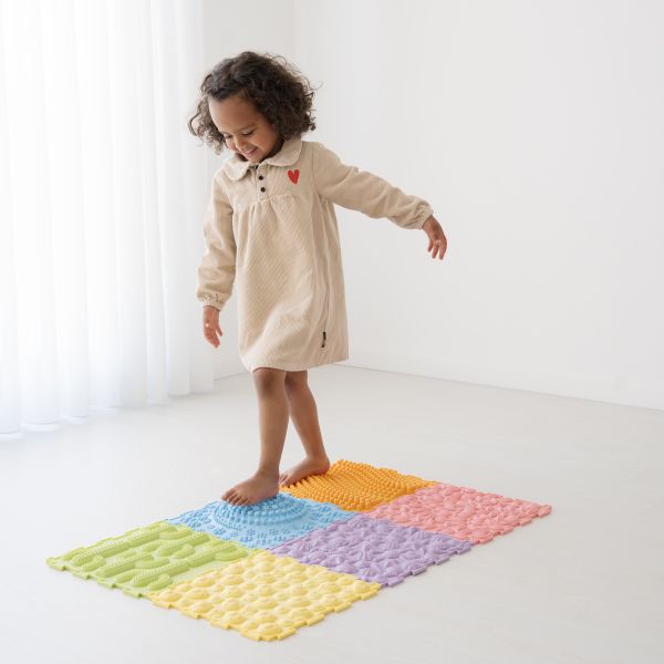 Sense2Play Sensory Path Textuurtegels - 6 Stuks - Pastel