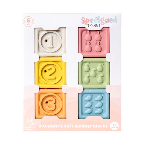 Speelgoedtopdeals Blokken - 6-Delig - Bioplastic