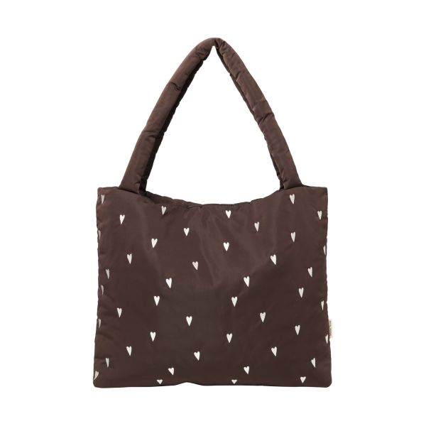 Studio Noos Mom Bag - Puffy - Brown Heart Studio Noos Mom Bag - Puffy - Brown Heart