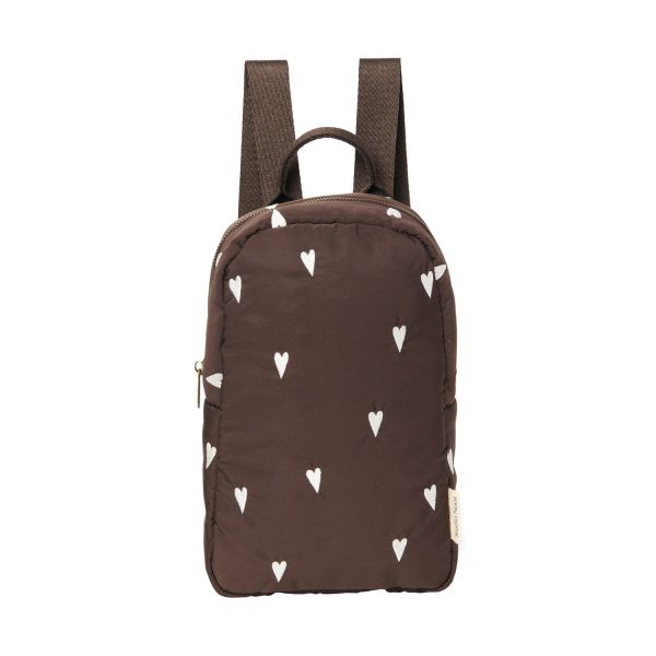 Studio Noos Mini Rugzak - Puffy - Brown Hearts