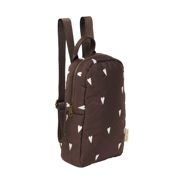Studio Noos Mini Rugzak - Puffy - Brown Hearts
