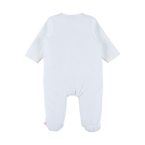Noukie's F&O Pyjama Met Borduursel - 00 Mnd - Velours - Wit Noukie's F&O Pyjama Met Borduursel - 00 Mnd - Velours - Wit