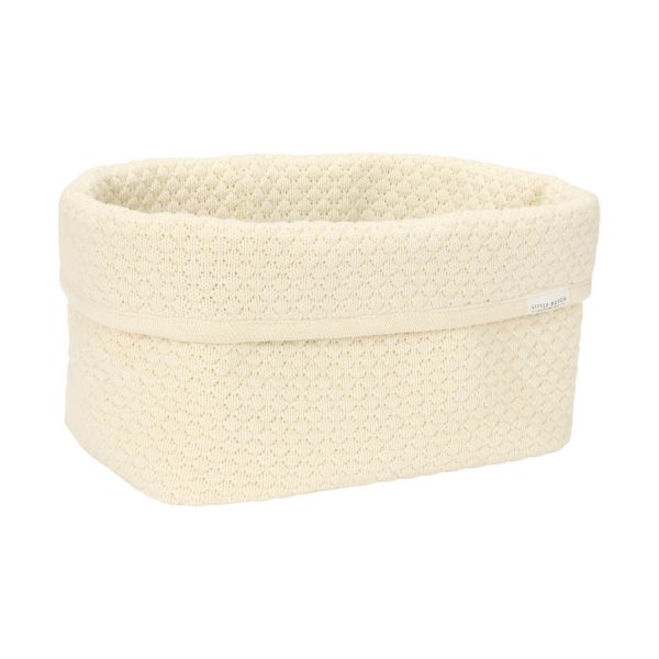 Little Dutch Pure Commodemandje Groot - 25 x 15 x 15 cm - Gebreid - Soft White