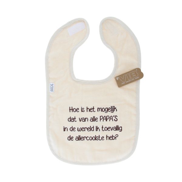 VIB Hoe Is Het Mogelijk Slabbetje - One Size - Beige VIB Hoe Is Het Mogelijk Slabbetje - One Size - Beige