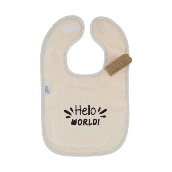 VIB Hello World! Slabbetje - One Size - Beige