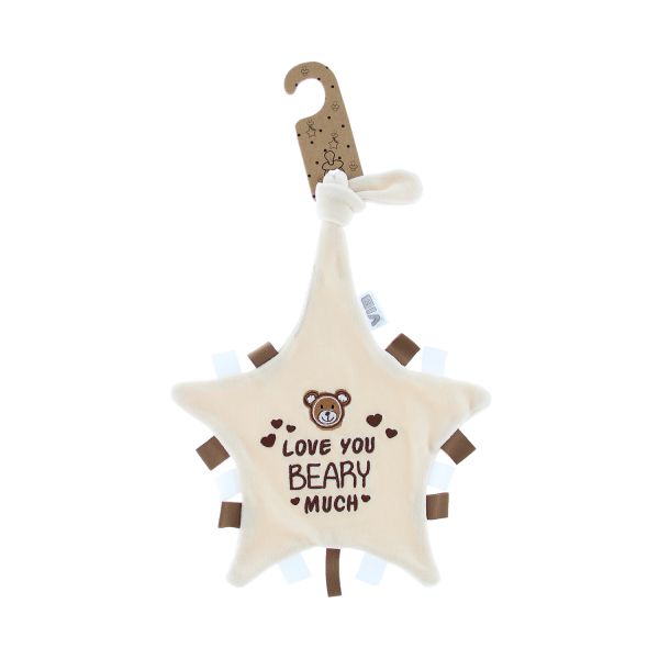 VIB Love You BEARY Much Stervorm Speendoekje - Beige VIB Love You BEARY Much Stervorm Speendoekje - Beige