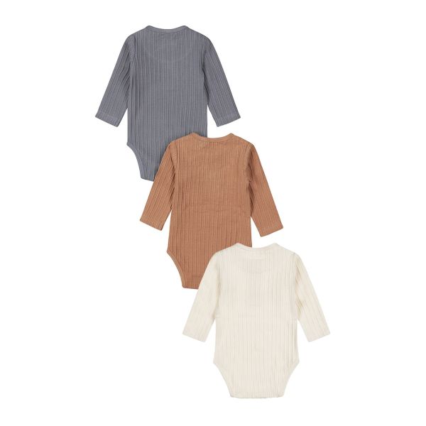 Dirkje Romper Lange Mouw Multi Colour Blue 3-Pack 62/68 Dirkje Romper Lange Mouw Multi Colour Blue 3-Pack 62/68