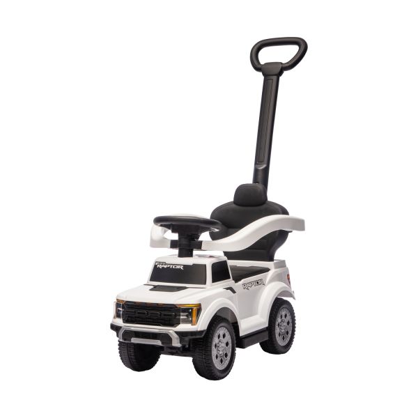 Puck Loopauto Ford F150 met Duwstang - Wit Puck Loopauto Ford F150 met Duwstang - Wit