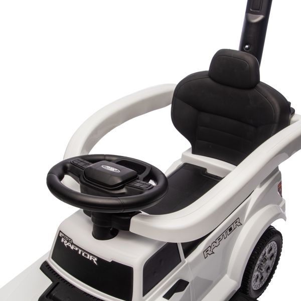 Puck Loopauto Ford F150 met Duwstang - Wit Puck Loopauto Ford F150 met Duwstang - Wit