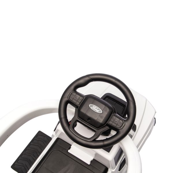 Puck Loopauto Ford F150 met Duwstang - Wit Puck Loopauto Ford F150 met Duwstang - Wit