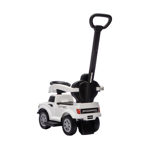 Puck Loopauto Ford F150 met Duwstang - Wit Puck Loopauto Ford F150 met Duwstang - Wit