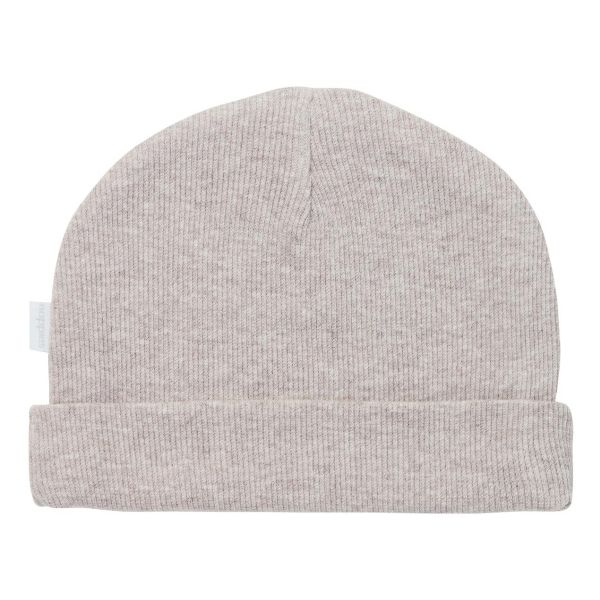 Noppies Muts Rib Nevel Taupe Melange  3-6 mnd