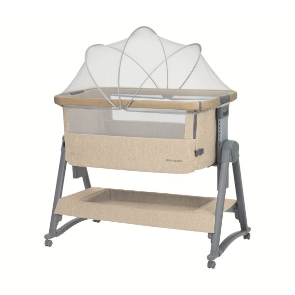 KikkaBoo Bedside Crib - Nanna 2 - Beige KikkaBoo Bedside Crib - Nanna 2 - Beige