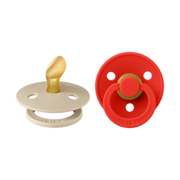 BiBs Colour Fopspeen - Anatomisch - 2 Stuks - 0-6 Mnd - Vanilla / Candy Apple BiBs Colour Fopspeen - Anatomisch - 2 Stuks - 0-6 Mnd - Vanilla / Candy Apple