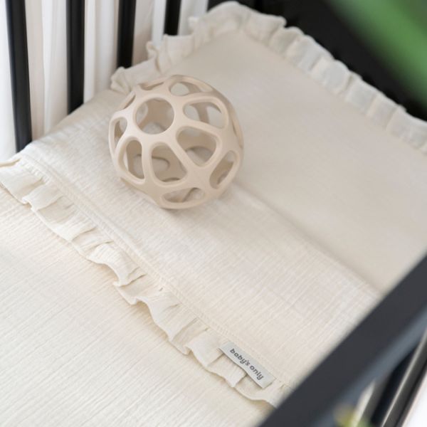 Baby's Only Calm Ledikantlaken met Ruffle - 120 x 150 cm - Warm Linen