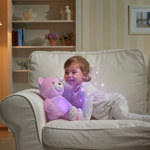 Chicco Knuffel Projector Baby Bear First Dreams Roze