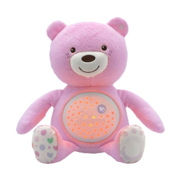 Chicco Knuffel Projector Baby Bear First Dreams Roze