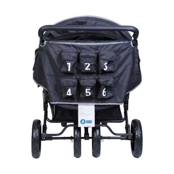 Childhome Sixseater Autobrake Meerlingwagen - Zwart Childhome Sixseater Autobrake Meerlingwagen - Zwart