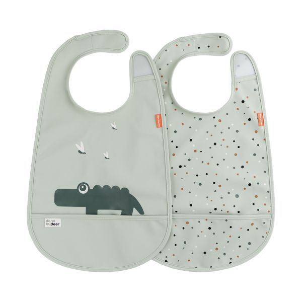Done By Deer Slab W/Velcro Croco Green 2-Pack Done By Deer Slab W/Velcro Croco Green 2-Pack