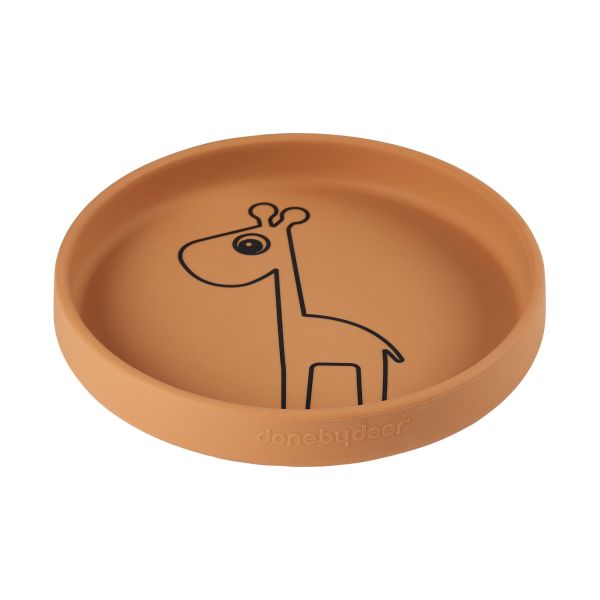 Done By Deer Bord - Raffi - Rond - Silicone - Mustard Done By Deer Bord - Raffi - Rond - Silicone - Mustard