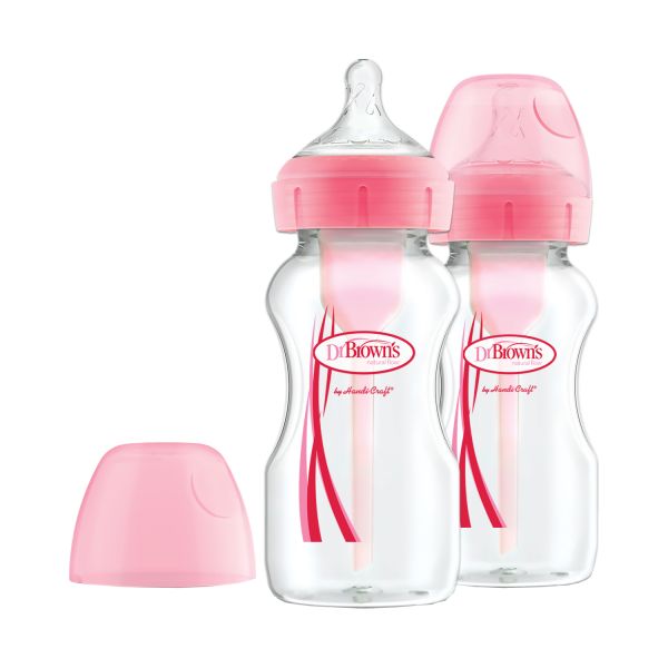 Dr. Brown's Fles Brede Hals Options+ Roze 270ml 2-Pack Dr. Brown's Fles Brede Hals Options+ Roze 270ml 2-Pack