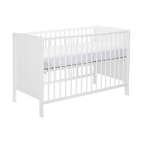 Europe Baby Sarah Ledikant 60 x 120 cm/Commode 3 Laden - Wit Europe Baby Sarah Ledikant 60 x 120 cm/Commode 3 Laden - Wit