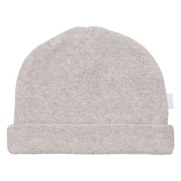 Noppies Muts Rib Nevel Taupe Melange  3-6 mnd