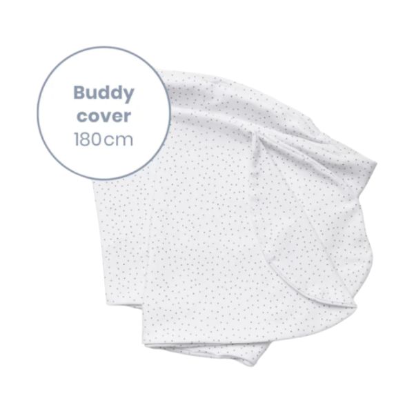 Doomoo Hoes voor Voedingskussen Buddy - Silver Dots