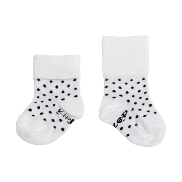 KipKep Blijf-Sokjes - 2-6 Mnd - 2-Pack - Black Dots