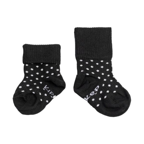 KipKep Blijf-Sokjes - 2-6 Mnd - 2-Pack - Black Dots