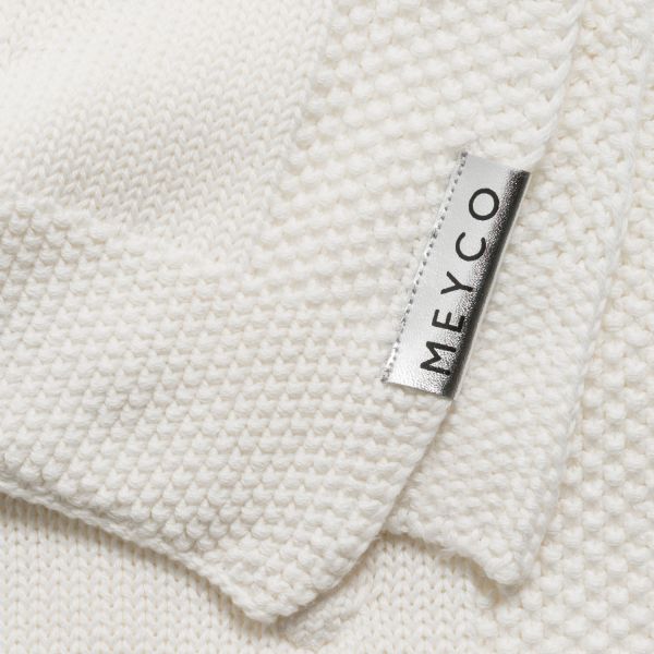 Meyco Ledikantdeken Knots Offwhite 100 x 150 cm Meyco Ledikantdeken Knots Offwhite 100 x 150 cm