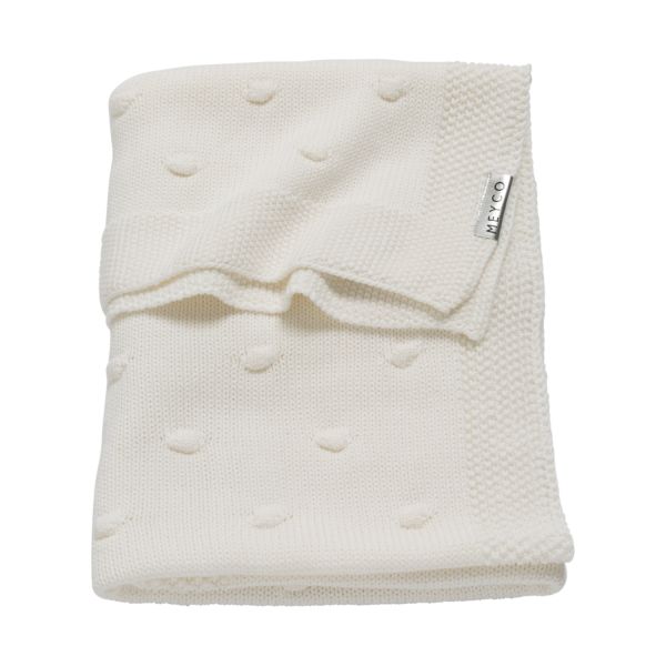 Meyco Ledikantdeken Knots Offwhite 100 x 150 cm Meyco Ledikantdeken Knots Offwhite 100 x 150 cm